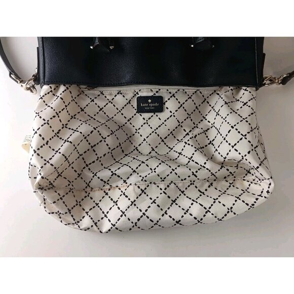 KATE SPADE Black Leather COVE Street GOLDIE Tote Handbag Crossbody Strap - Picture 14 of 16